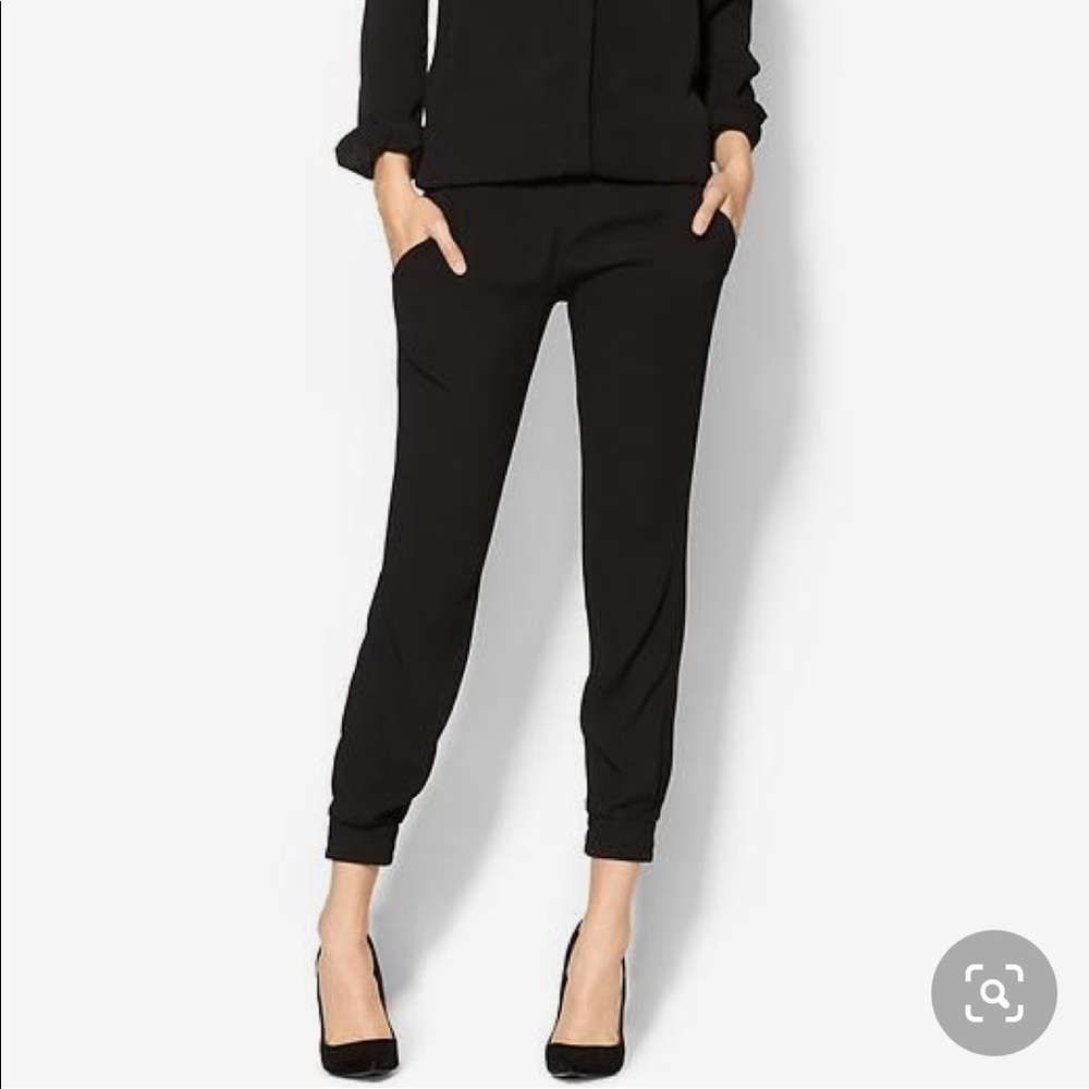 Black Tapered Ankle Pants